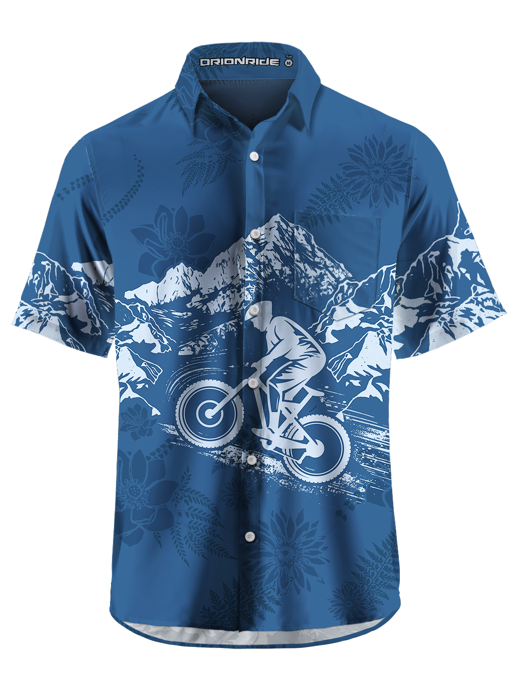 Orionride Never Give Up Zipper Pockets Ultra Lightweight Short Sleeves Gravel Shirt