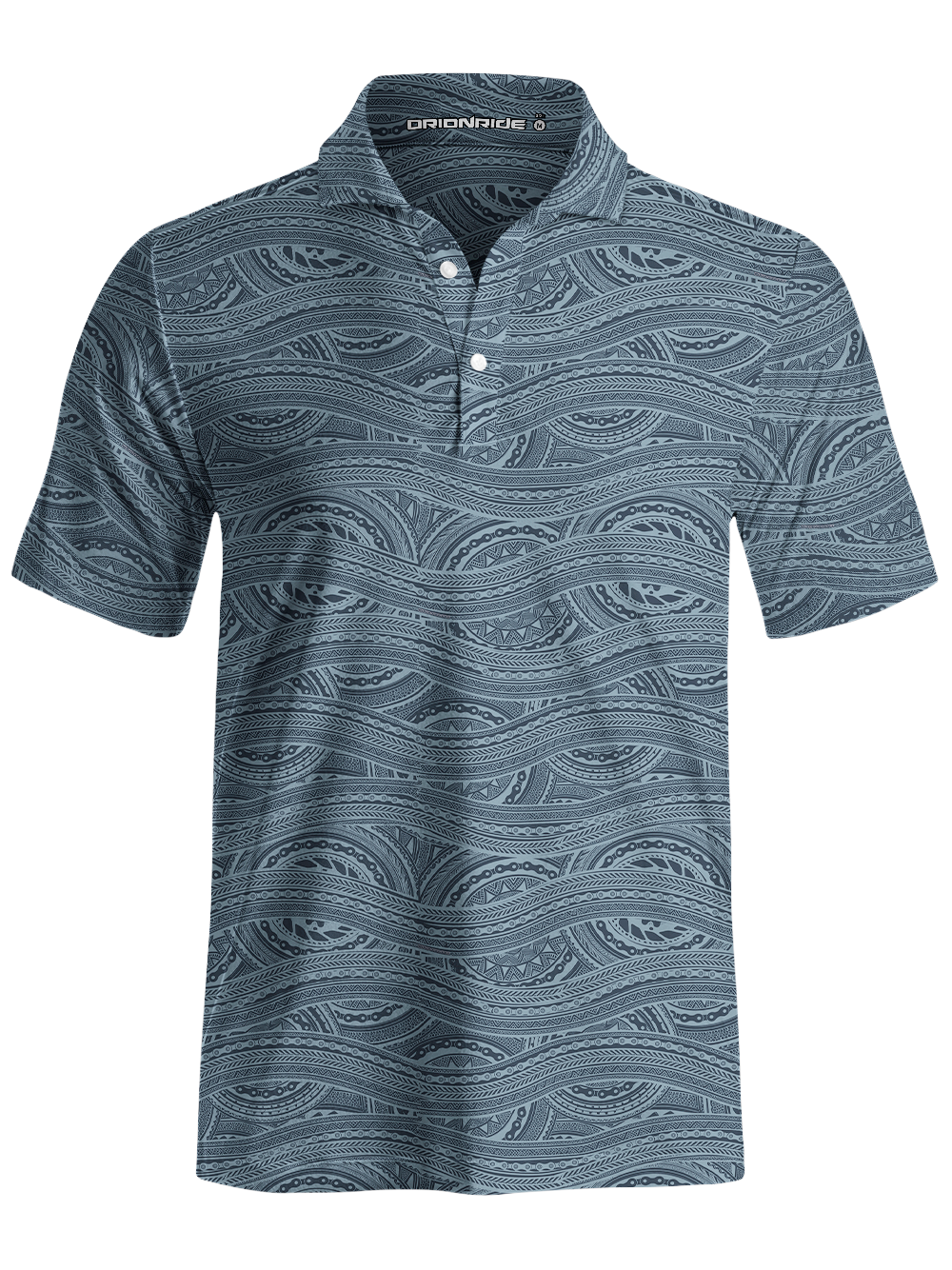 Orionride Chain Stripe Pattern Men's Polo Shirt
