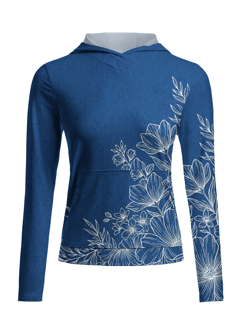 Orionride Calm Flowers Women's Long Sleeve Cycling Hoodie Shirt