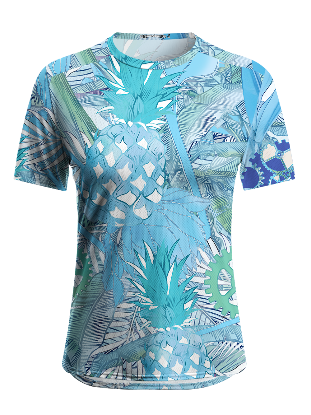 Orionride Tropical Pineapple Women's Breathable Short Sleeve T-shirt