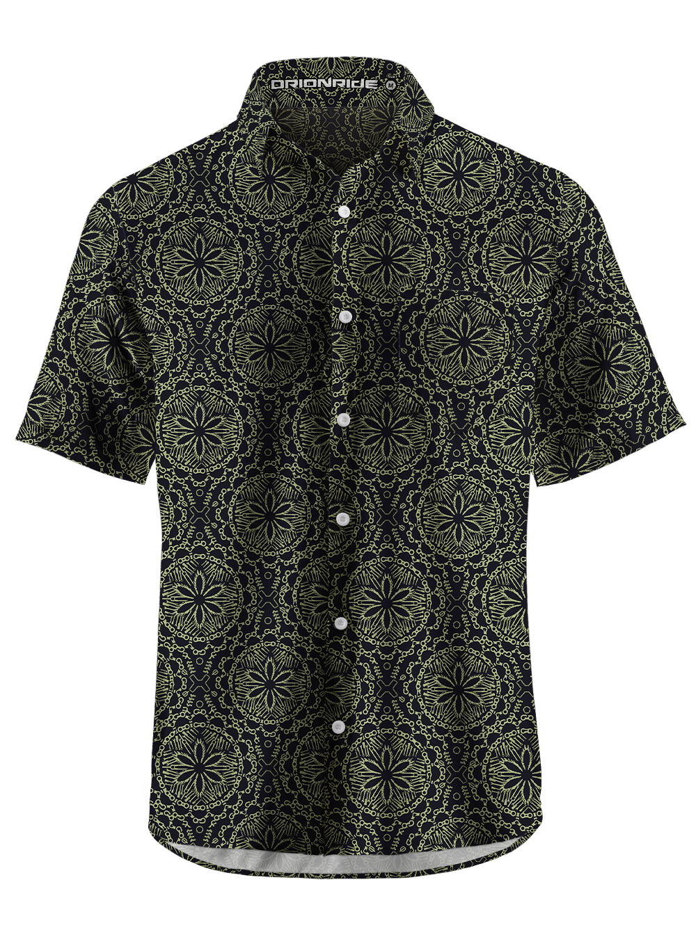 Orionride Chain Kaleidoscope Zipper Pockets Ultra Lightweight Short Sleeves Gravel Shirt