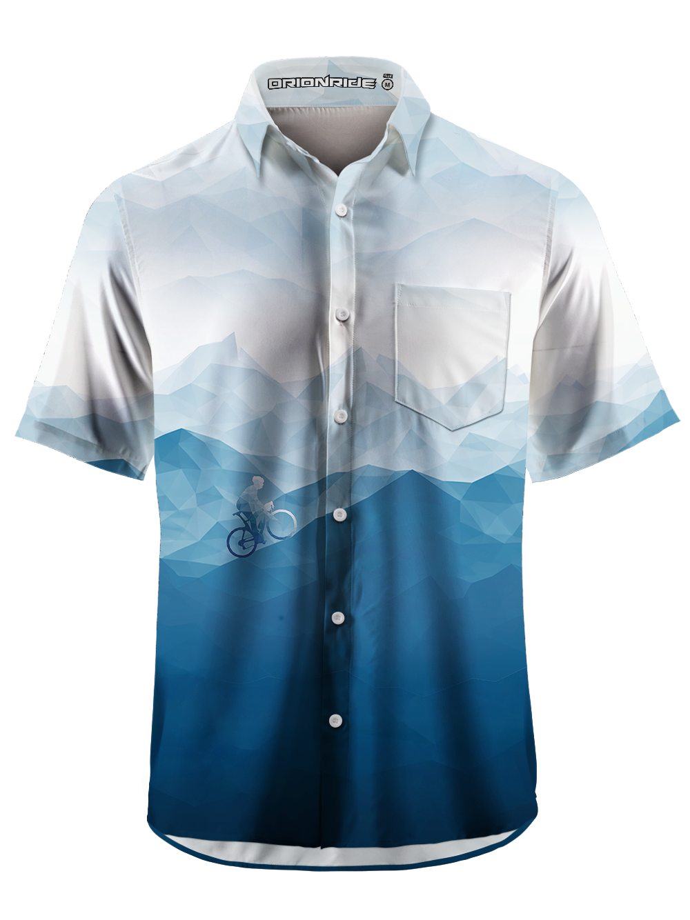 Orionride Snow Mountain Cycling Zipper Pockets Ultra Lightweight Short Sleeves Gravel Shirt