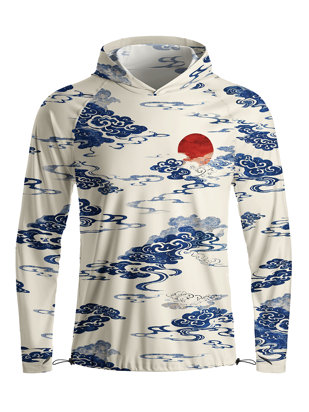 Orionride Auspicious Clouds Long Sleeve Cycling Hoodie Shirt