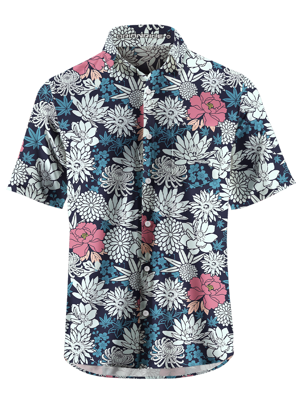 Orionride Floral Fragrance Zipper Pockets Ultra Lightweight Short Sleeves Gravel Shirt