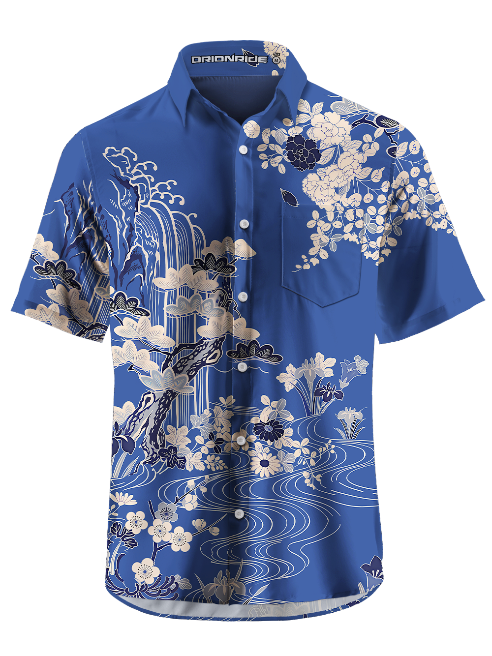 Orionride Waterfall View Zipper Pockets Ultra Lightweight Short Sleeves Gravel Shirt
