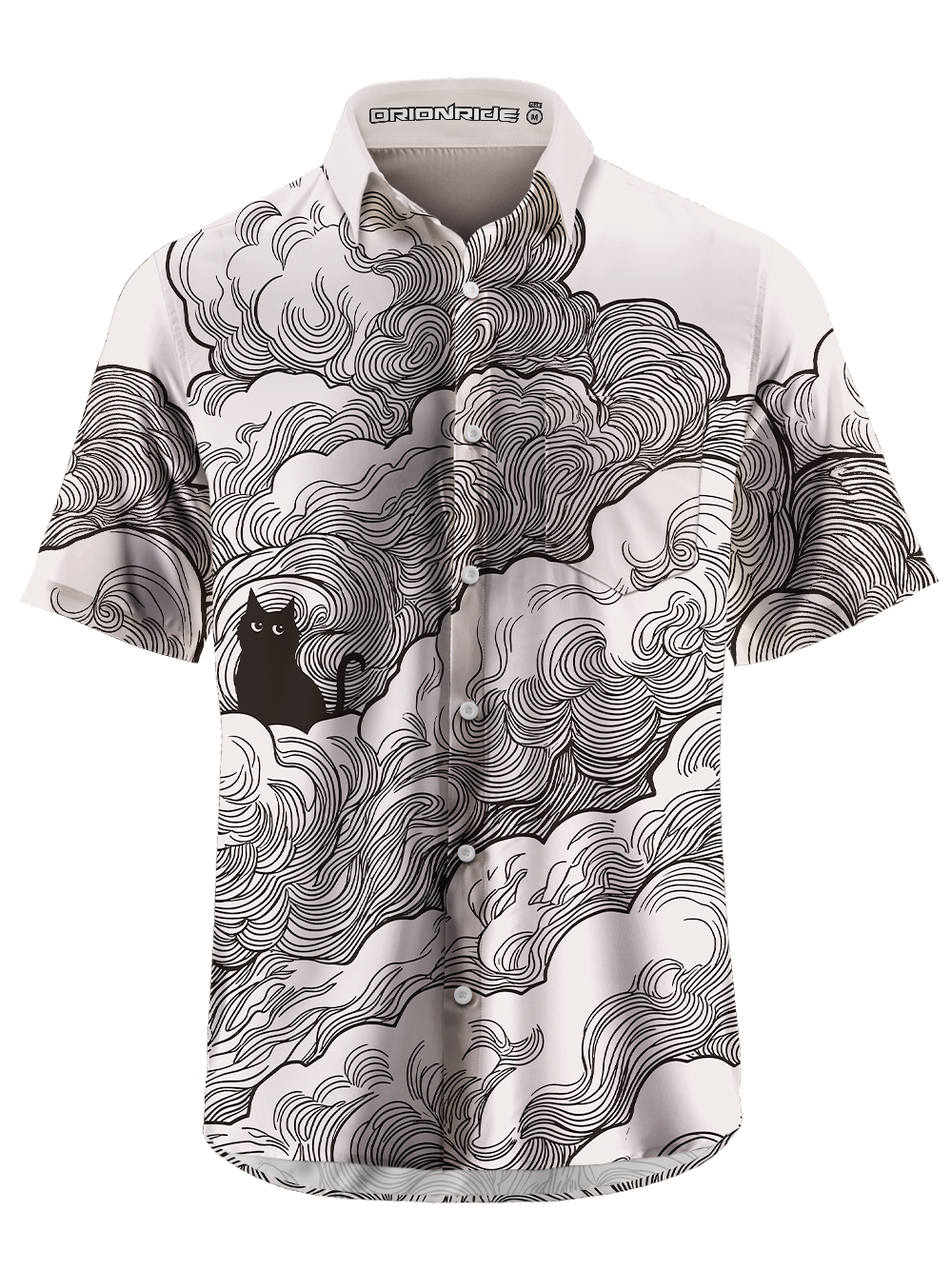 Orionride Hidden Line Cat Zipper Pockets Ultra Lightweight Short Sleeves Gravel Shirt
