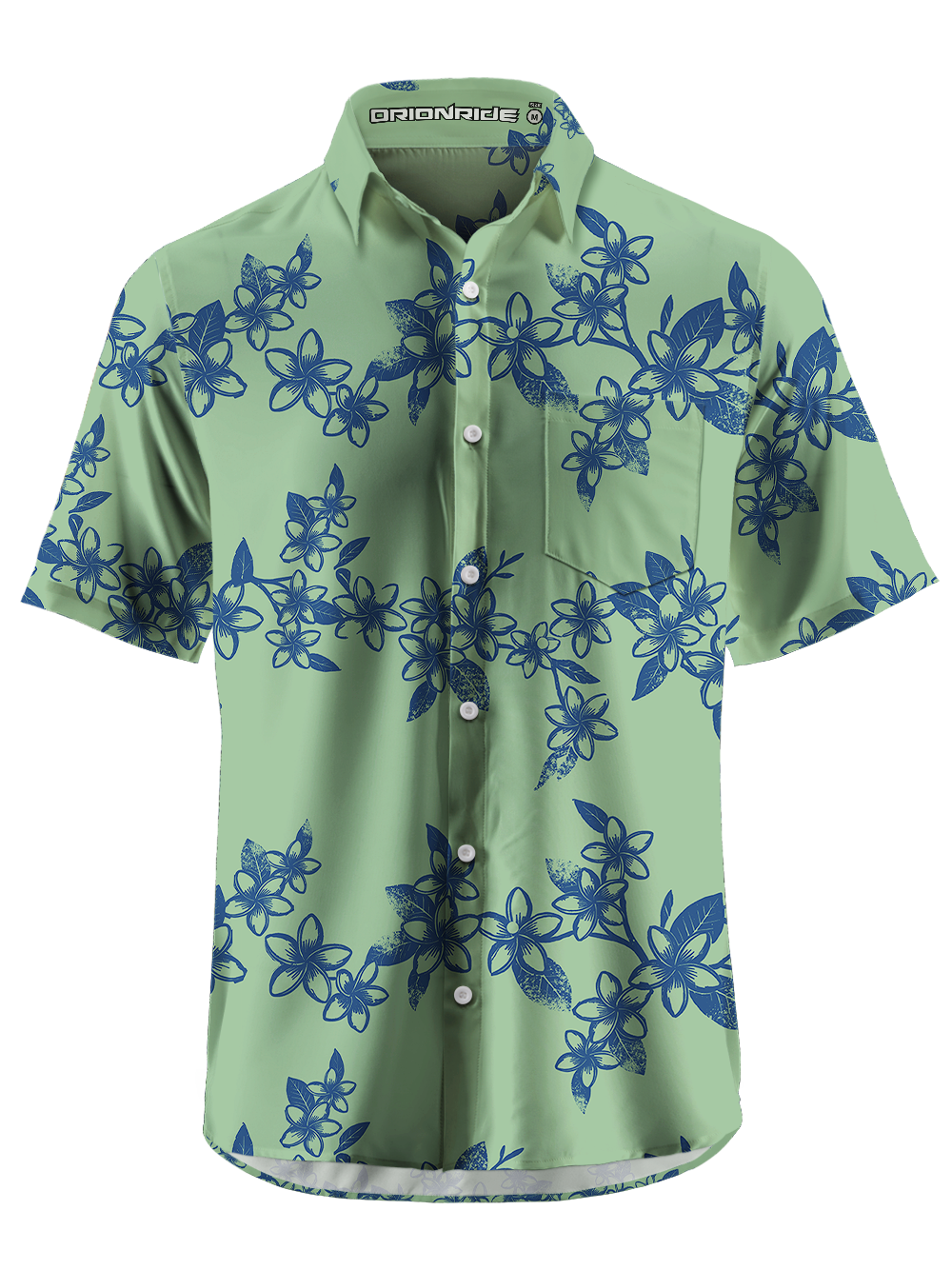 Orionride Ring-shaped Flowers Zipper Pockets Ultra Lightweight Short Sleeves Gravel Shirt