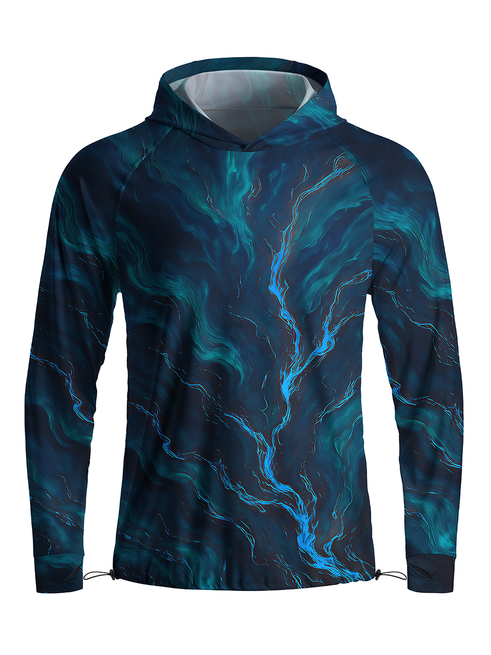 Orionride Liquid Flow Texture Long Sleeve Cycling Hoodie Shirt