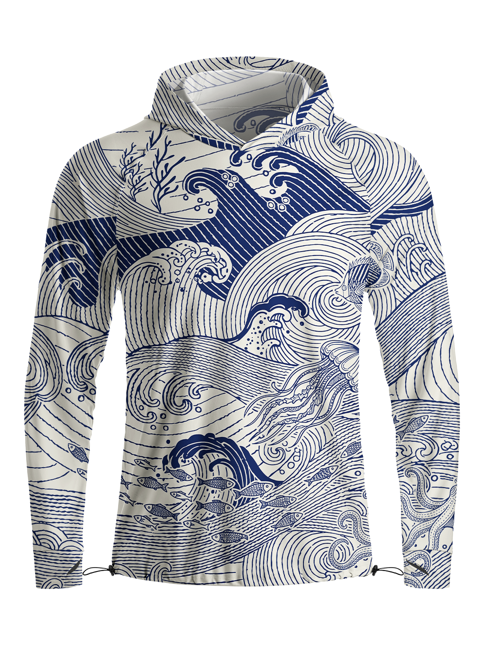 Orionride Wave Code Long Sleeve Cycling Hoodie Shirt