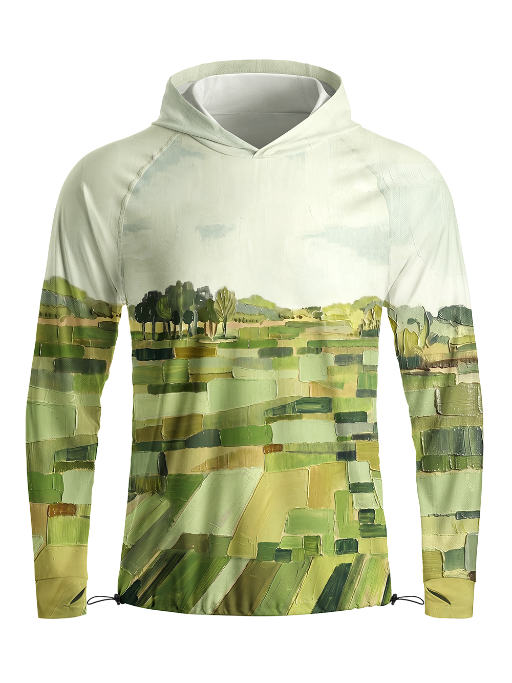 Orionride Pastoral Scenery Cat Long Sleeve Cycling Hoodie Shirt