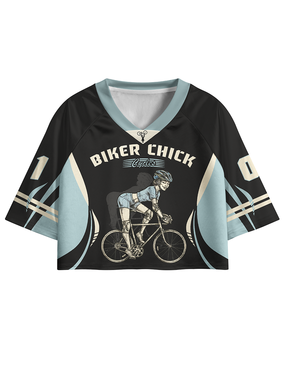 Orionride Biker Chick Women's Sports Crop Jersey