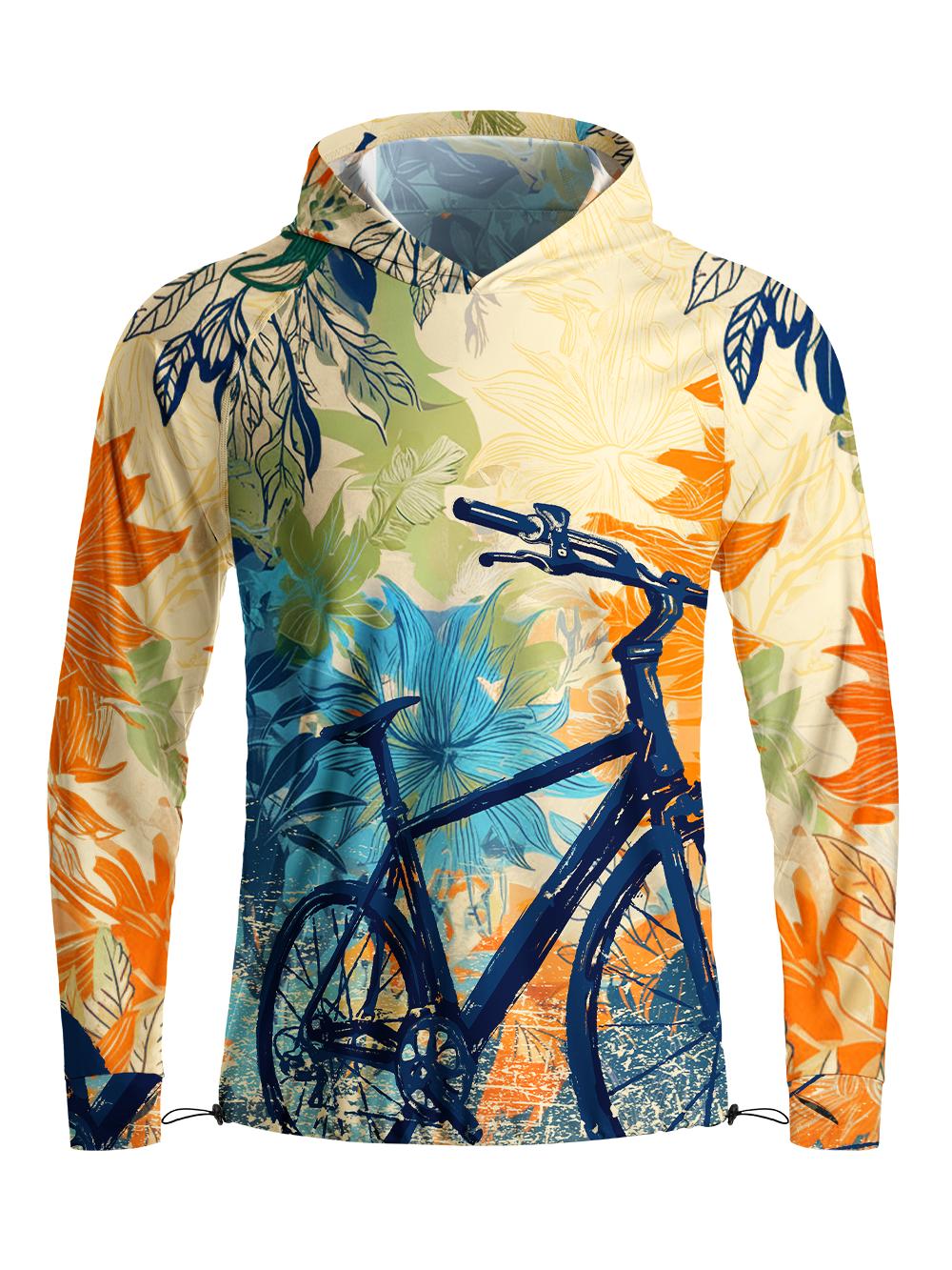 Orionride Cycling Stamps Long Sleeve Cycling Hoodie Shirt