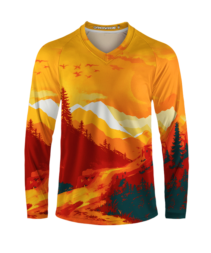 Orionride Sunset Glow Long Sleeve Downhill Jersey