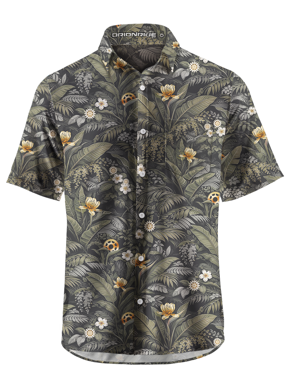 Orionride Strelitzia Reginae Zipper Pockets Ultra Lightweight Short Sleeves Gravel Shirt