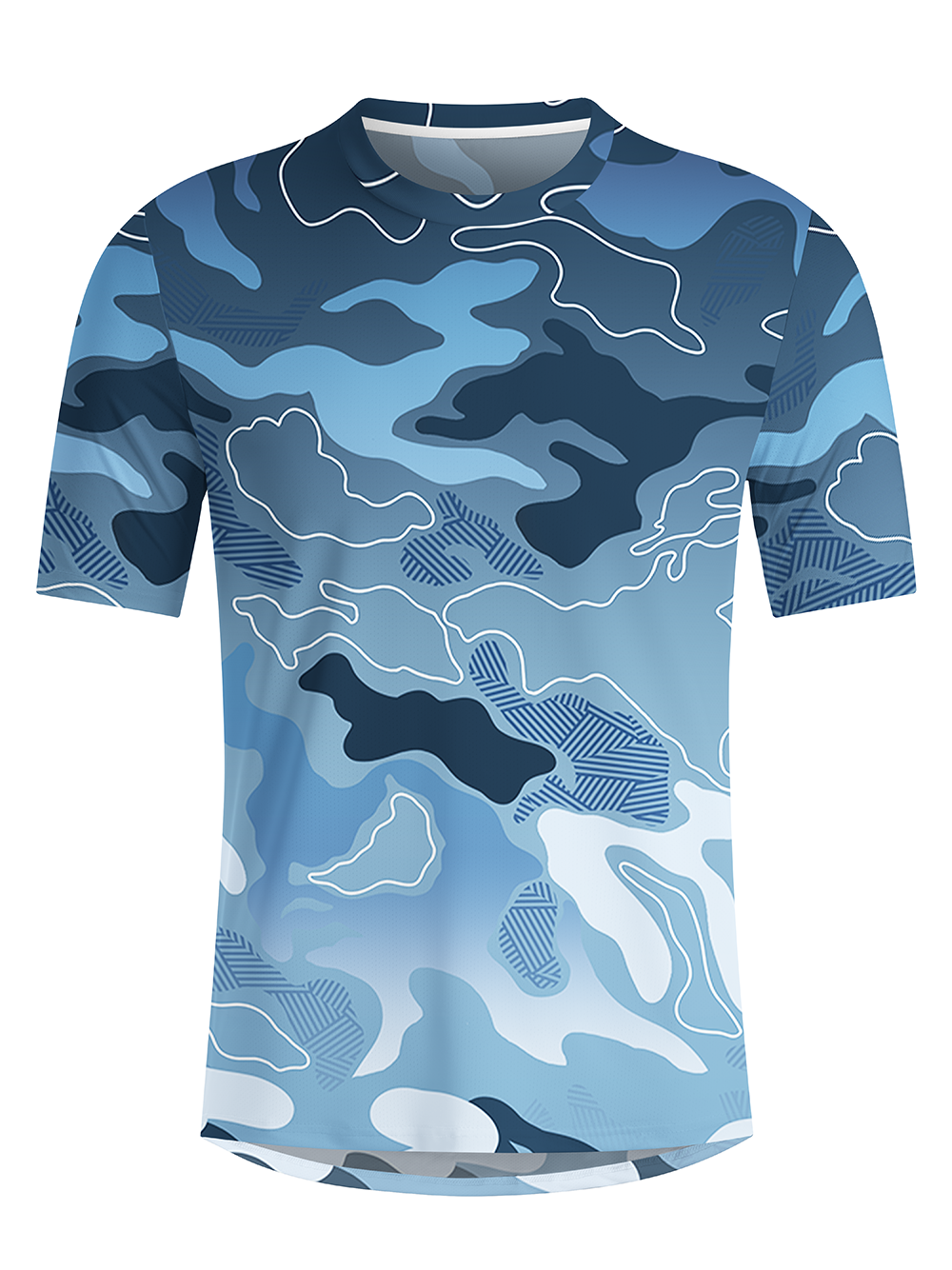 Orionride Gradient Ripple Men's Breathable Short Sleeve Technical Tee