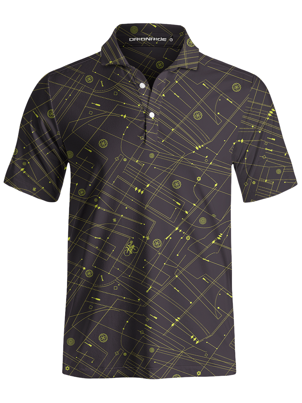 Orionride Golden Lines Men's Polo Shirt