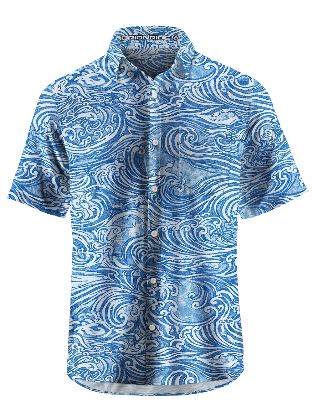 Orionride Passionate Waves Zipper Pockets Ultra Lightweight Short Sleeves Gravel Shirt