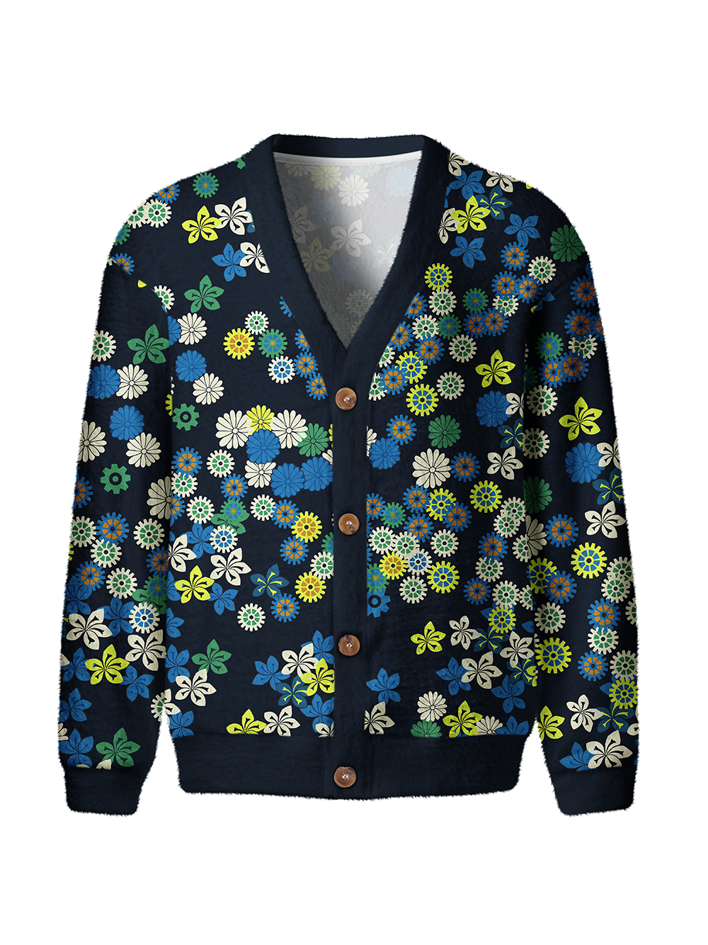 Orionride Charming Daisy Men's Cardigan Knit Sweaters