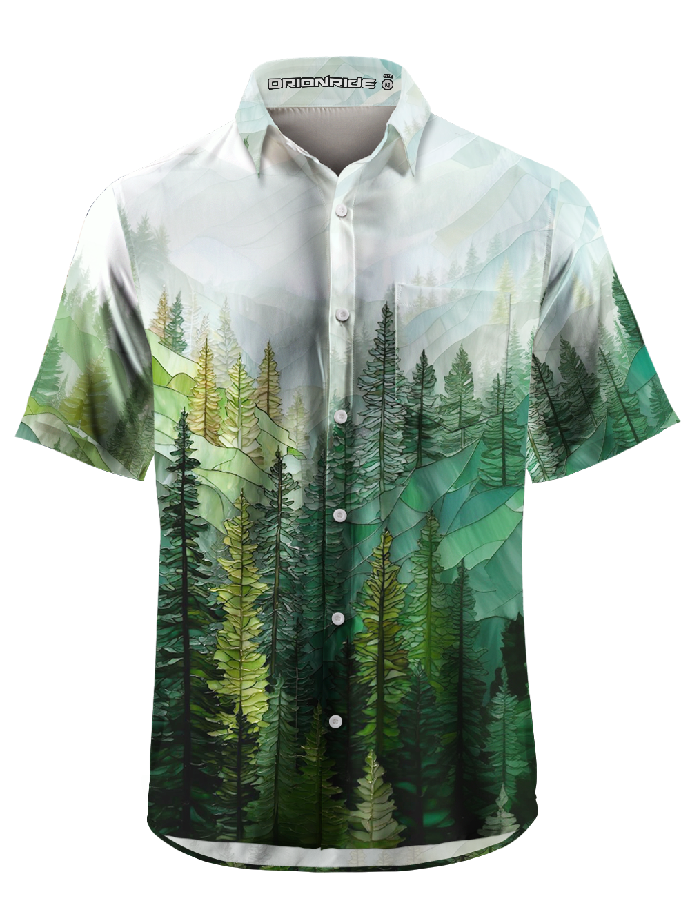 Orionride Dense Coniferous Forest Zipper Pockets Ultra Lightweight Short Sleeves Gravel Shirt