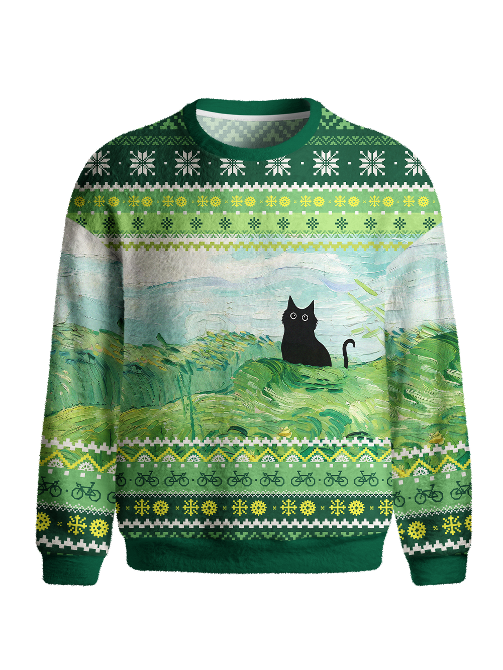 Orionride Cat On The Grass Men's Sweaters