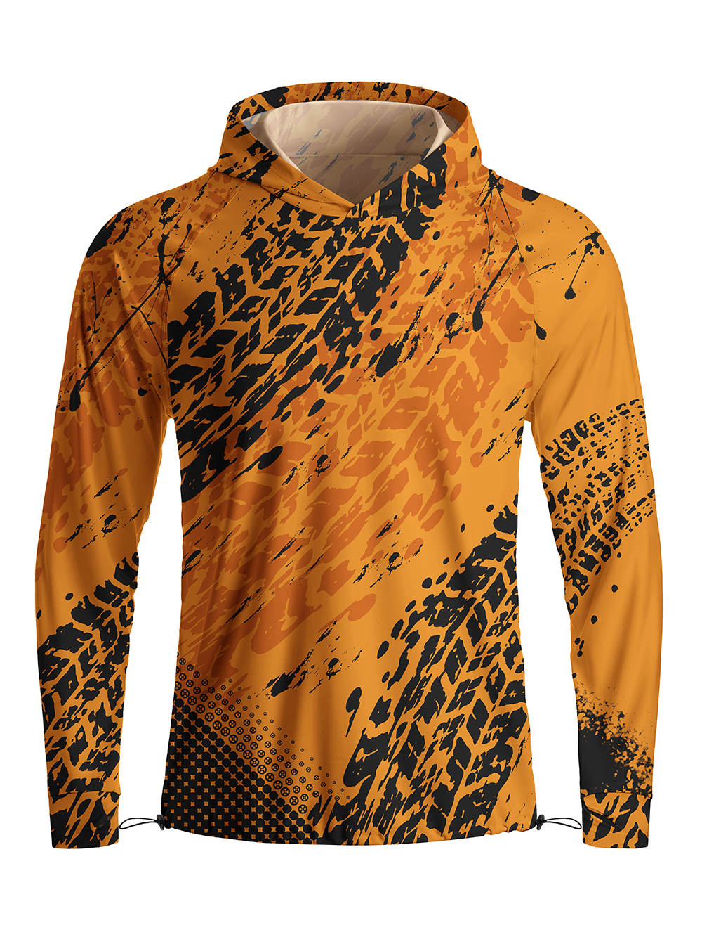 Orionride Tire Marks Long Sleeve Cycling Hoodie Shirt