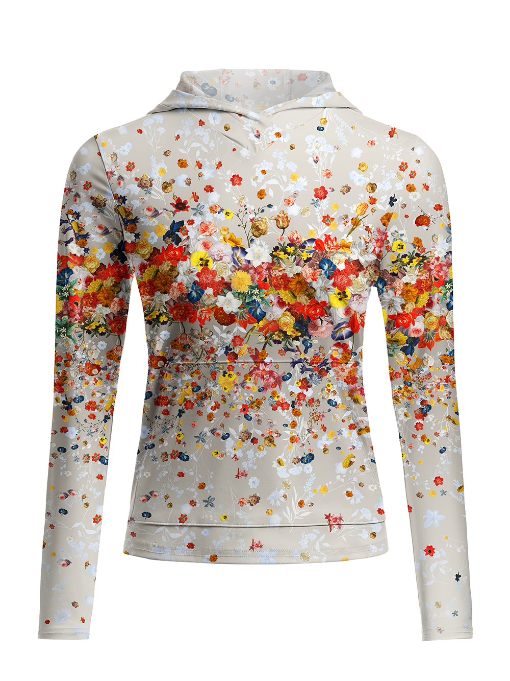 Orionride Flowers Flying Women's Long Sleeve Cycling Hoodie Shirt