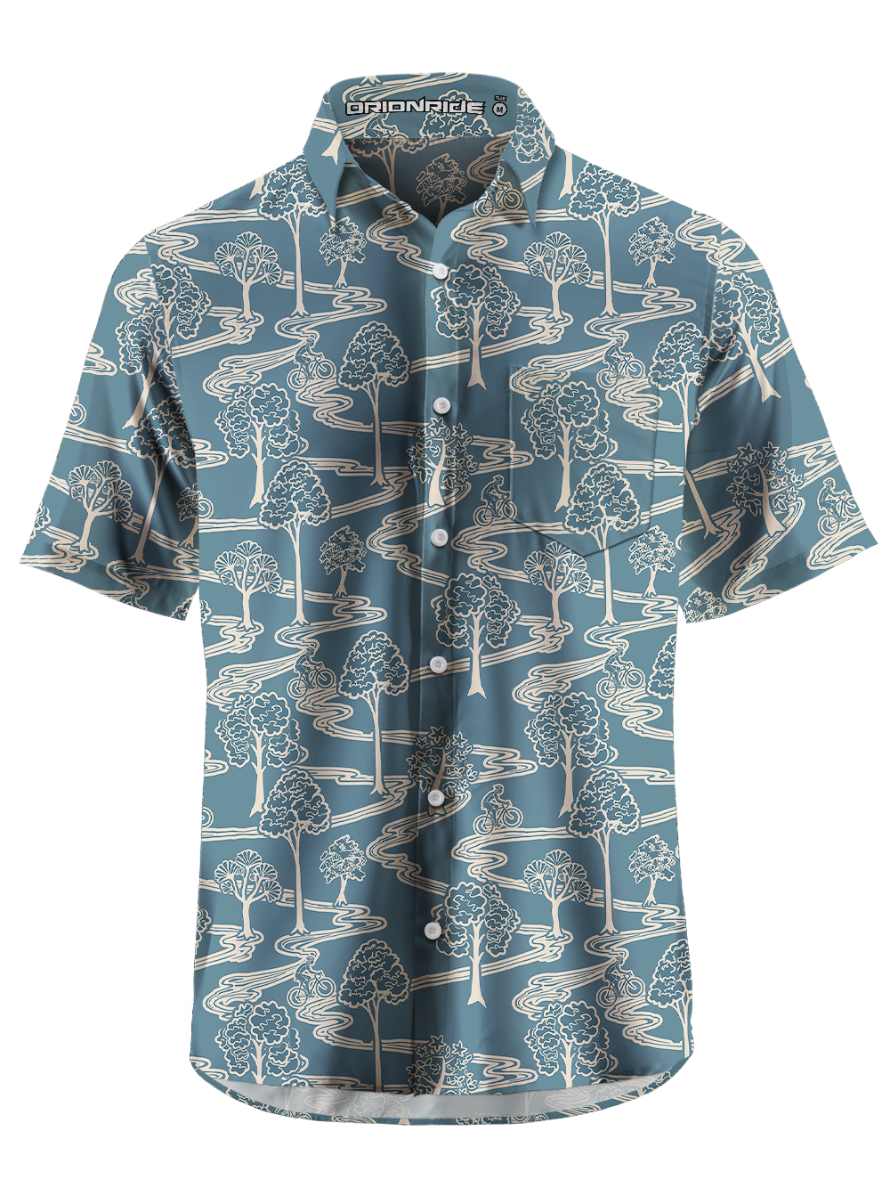 Orionride Winding Path Zipper Pockets Ultra Lightweight Short Sleeves Gravel Shirt