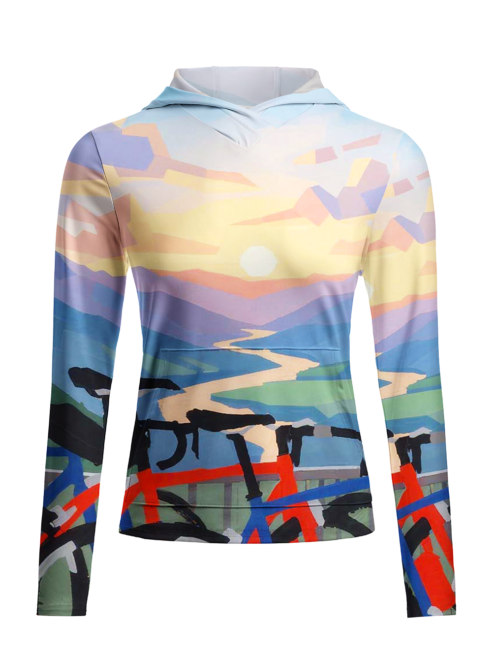 Orionride Free Life Women's Long Sleeve Cycling Hoodie Shirt