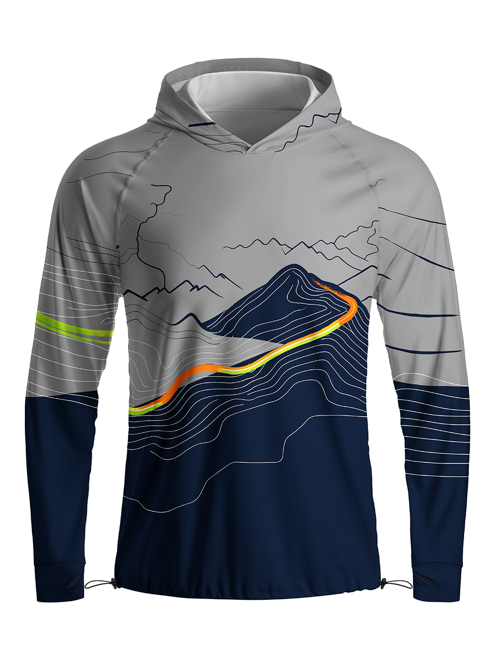 Orionride The Road To The Summit Long Sleeve Cycling Hoodie Shirt