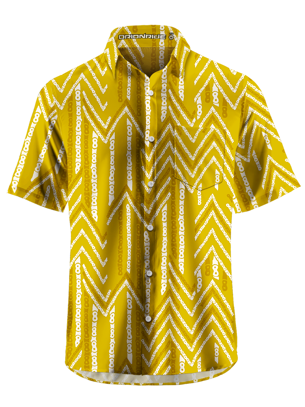 Orionride Serrated Stripes Zipper Pockets Ultra Lightweight Short Sleeves Gravel Shirt