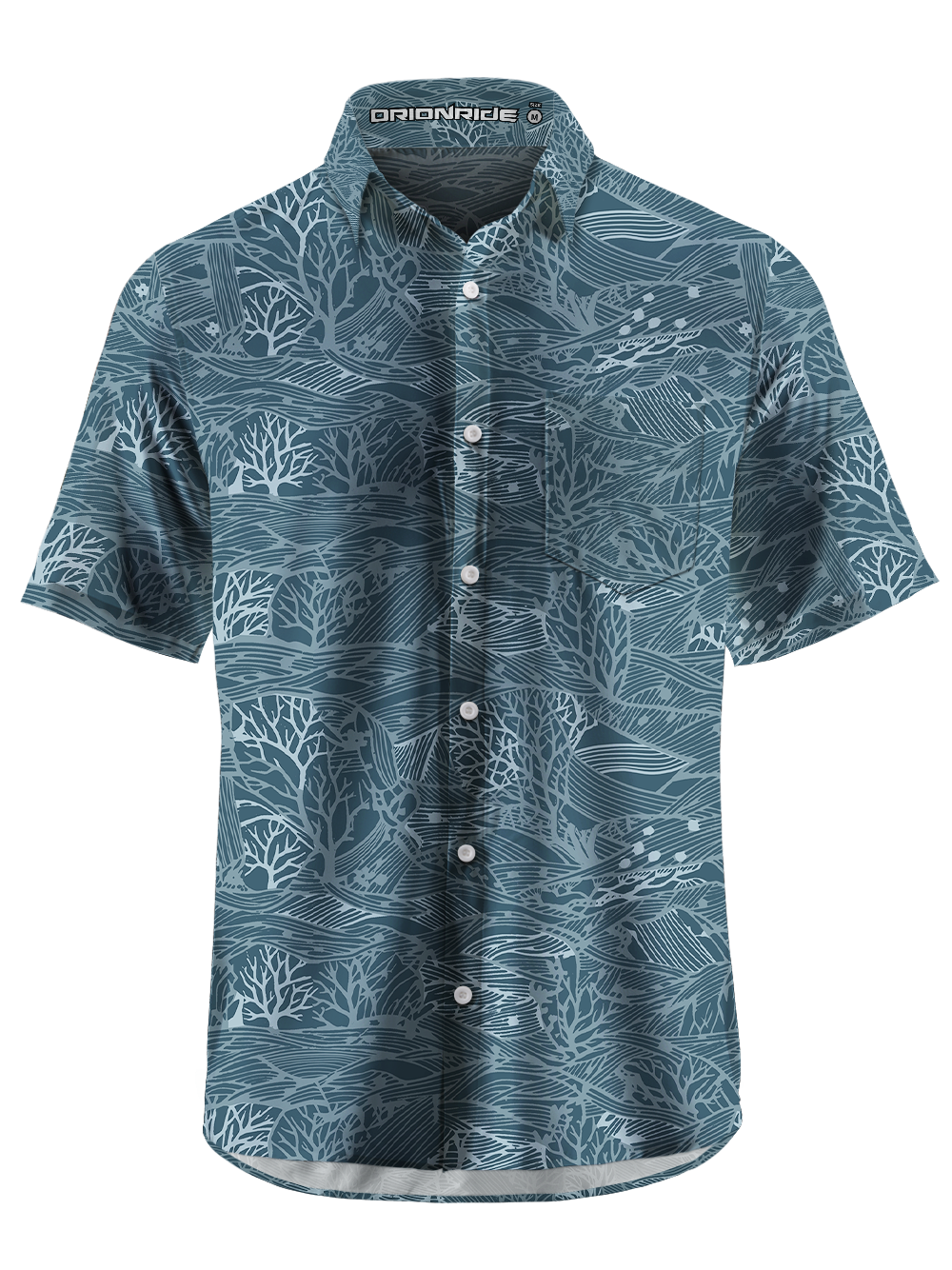 Orionride Forest Breathing Zipper Pockets Ultra Lightweight Short Sleeves Gravel Shirt