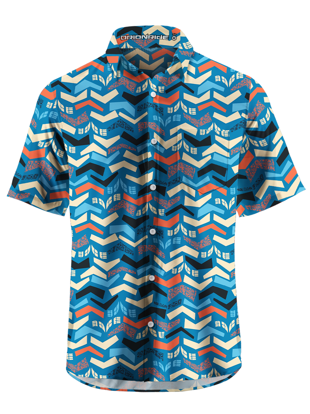 Orionride Zigzag Weave Zipper Pockets Ultra Lightweight Short Sleeves Gravel Shirt