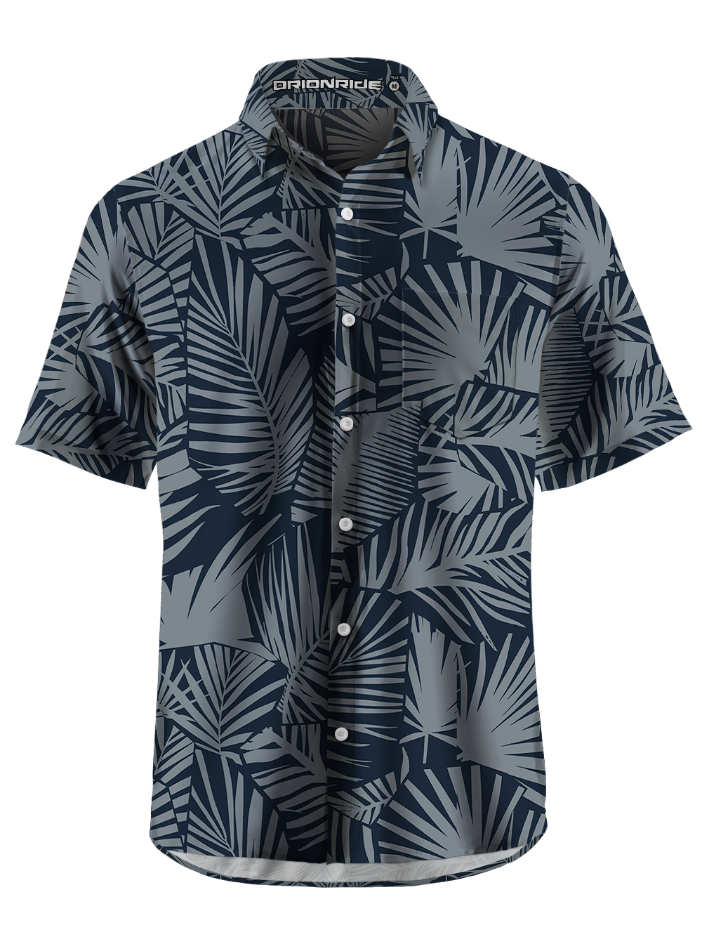 Orionride Leaf Silhouette Zipper Pockets Ultra Lightweight Short Sleeves Gravel Shirt