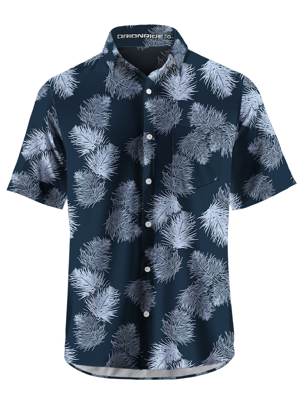 Orionride Line Drawing Of Leaves Zipper Pockets Ultra Lightweight Short Sleeves Gravel Shirt