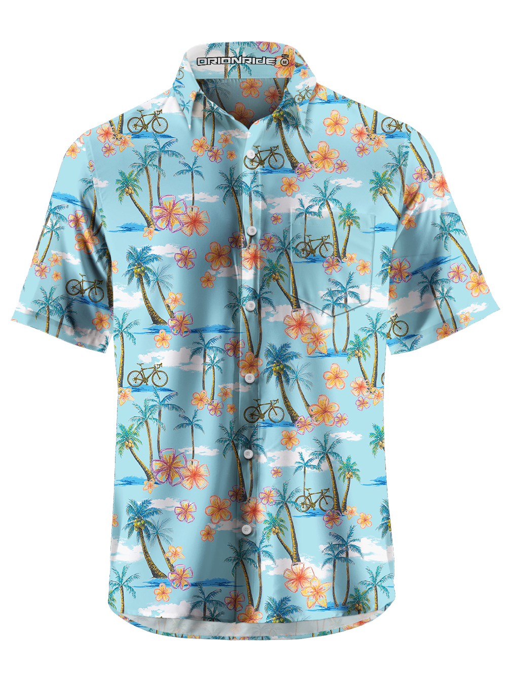 Orionride Passionate Beach Zipper Pockets Ultra Lightweight Short Sleeves Gravel Shirt