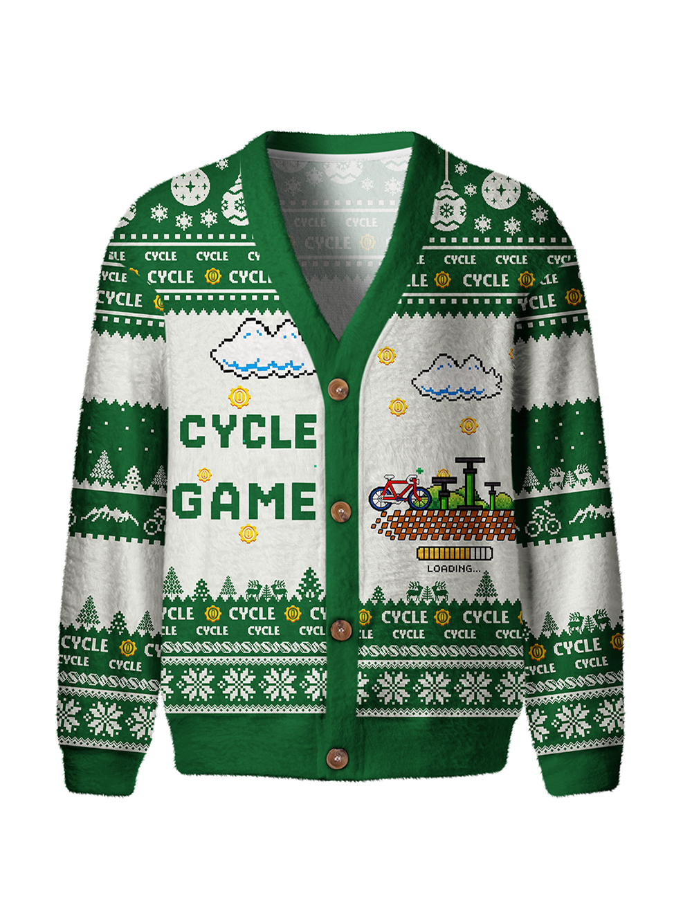 Orionride Cycle Game Men's Cardigan Knit Sweaters