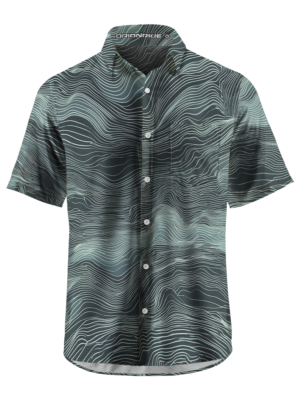 Orionride Winding Lines Zipper Pockets Ultra Lightweight Short Sleeves Gravel Shirt