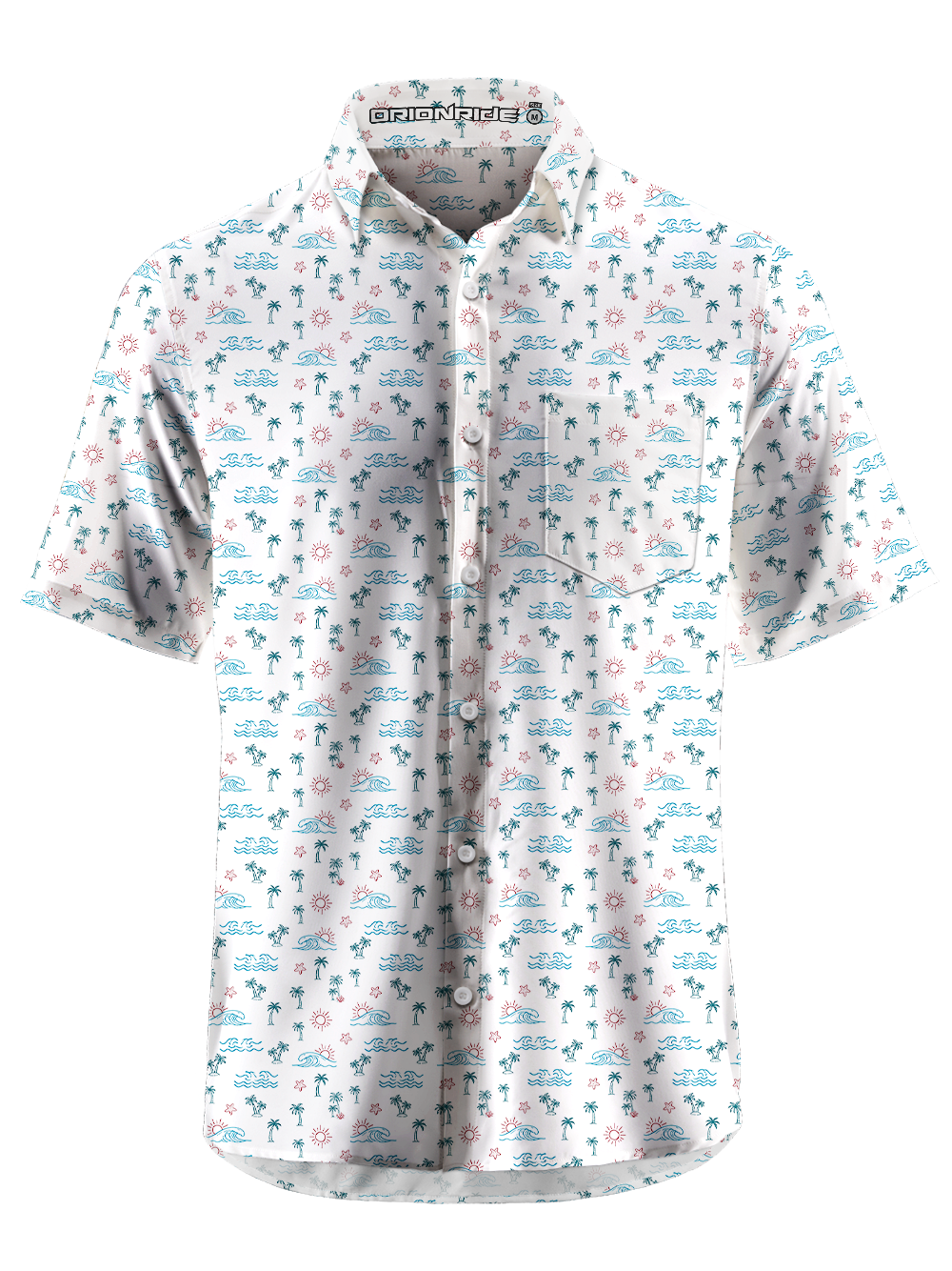 Orionride Summer Sunshine Zipper Pockets Ultra Lightweight Short Sleeves Gravel Shirt
