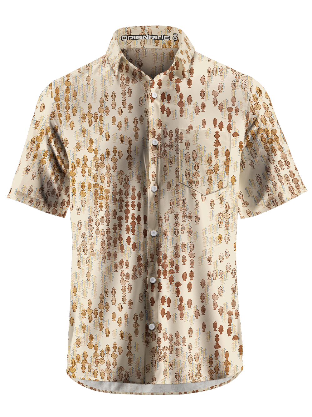 Orionride Fish In The Ocean Zipper Pockets Ultra Lightweight Short Sleeves Gravel Shirt
