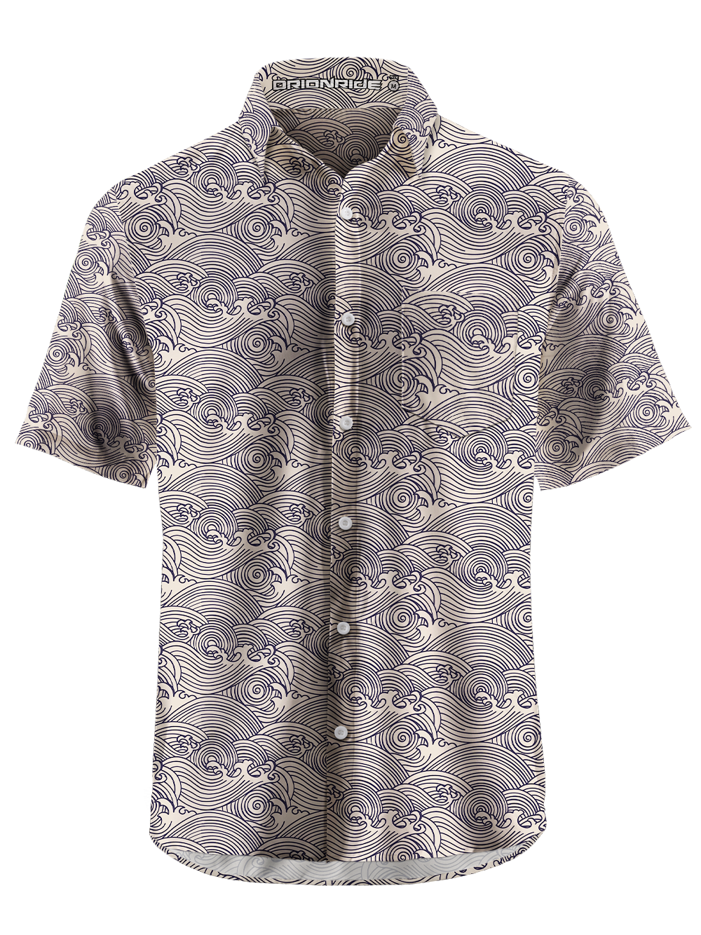 Orionride Wave Stripes Zipper Pockets Ultra Lightweight Short Sleeves Gravel Shirt