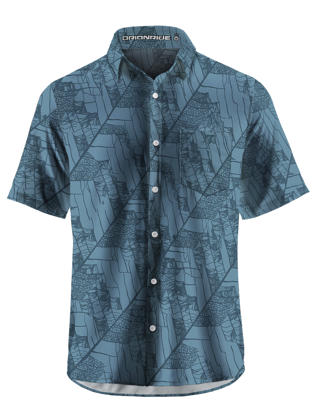 Orionride Mountain Crevice Zipper Pockets Ultra Lightweight Short Sleeves Gravel Shirt