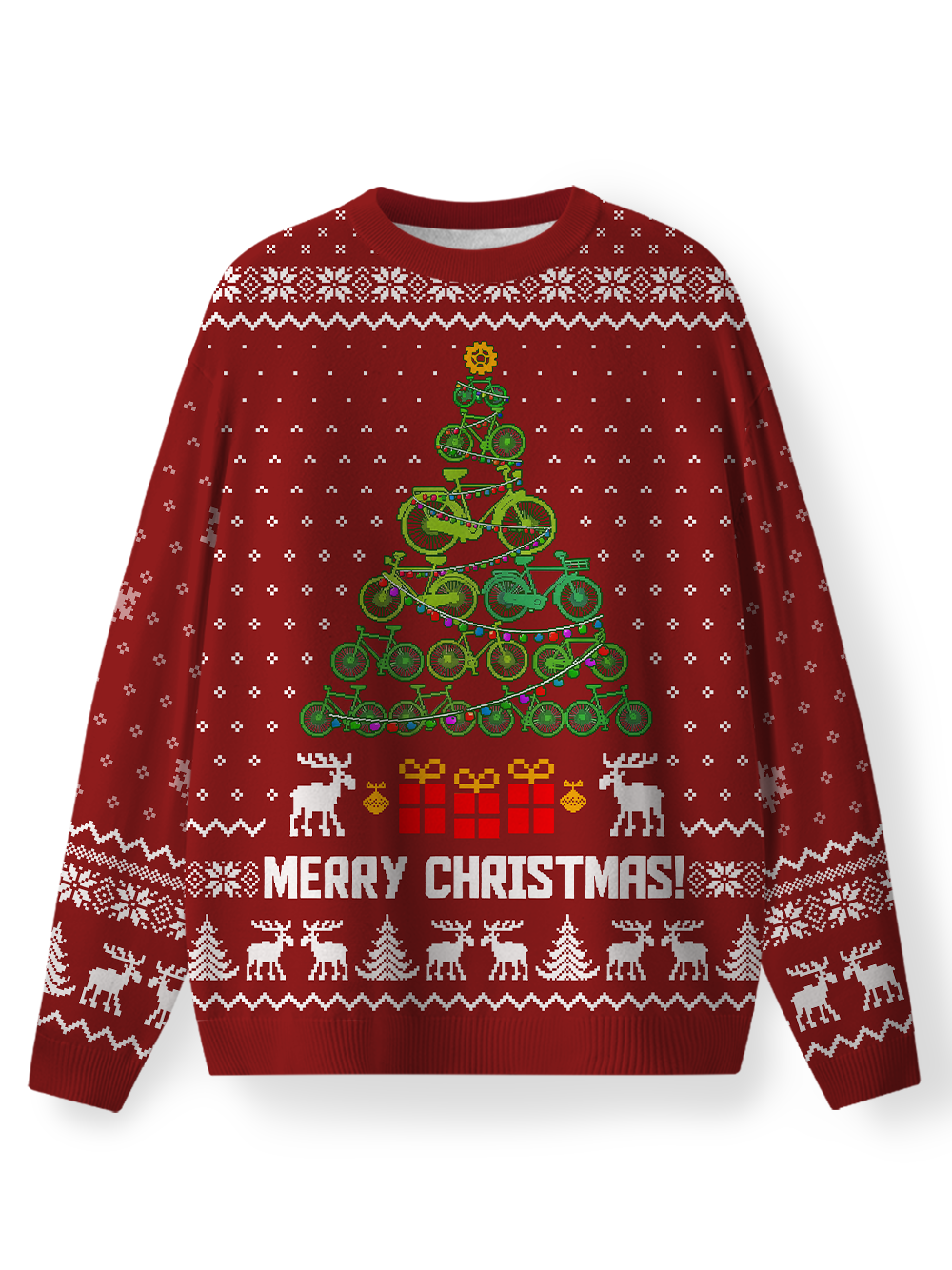 Orionride Bicycle Christmas Tree Men's Sweaters