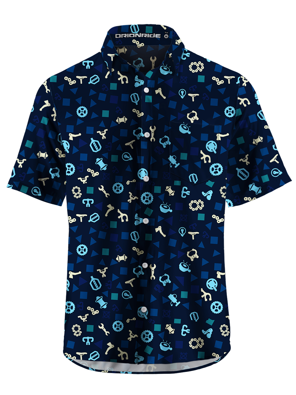 Orionride Dazzling Parts Zipper Pockets Ultra Lightweight Short Sleeves Gravel Shirt