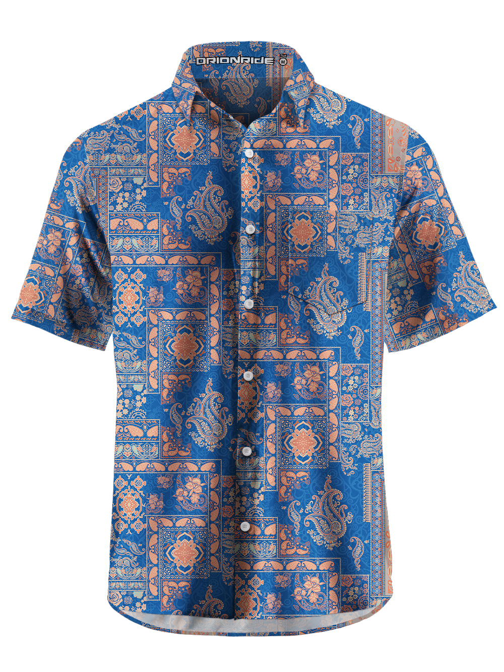 Orionride The Story Of Cashew Flowers Zipper Pockets Ultra Lightweight Short Sleeves Gravel Shirt