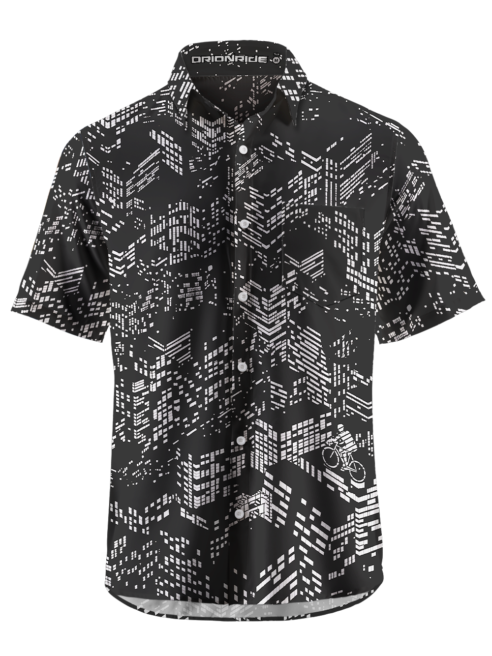 Orionride City Maze Zipper Pockets Ultra Lightweight Short Sleeves Gravel Shirt