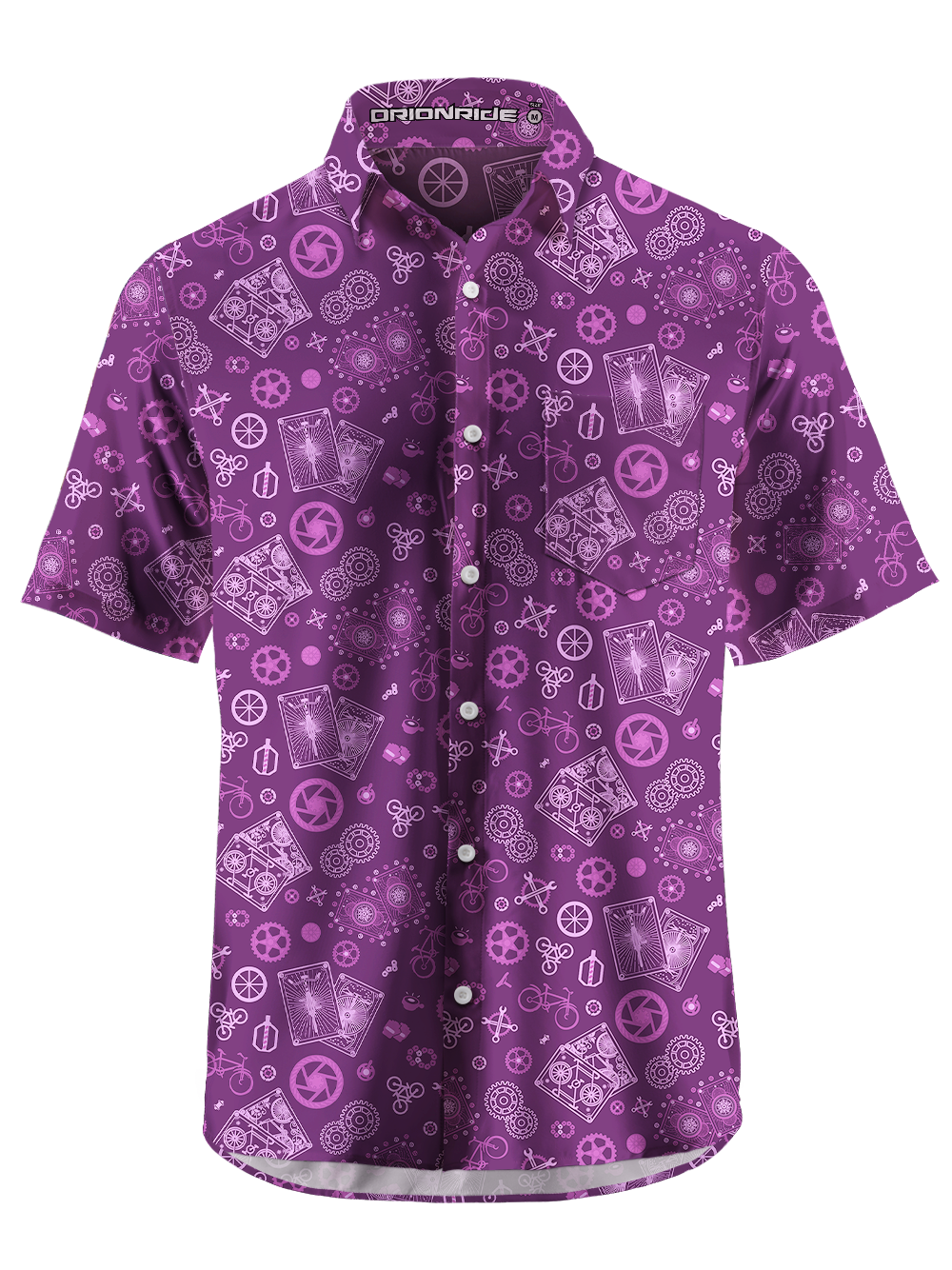 Orionride Playing Cards Zipper Pockets Ultra Lightweight Short Sleeves Gravel Shirt