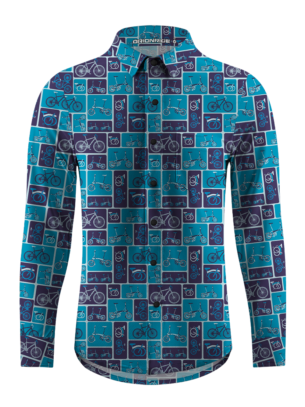 Orionride Diverse Bicycles Men's Stretchy Breathable Long Sleeve Gravel Shirt