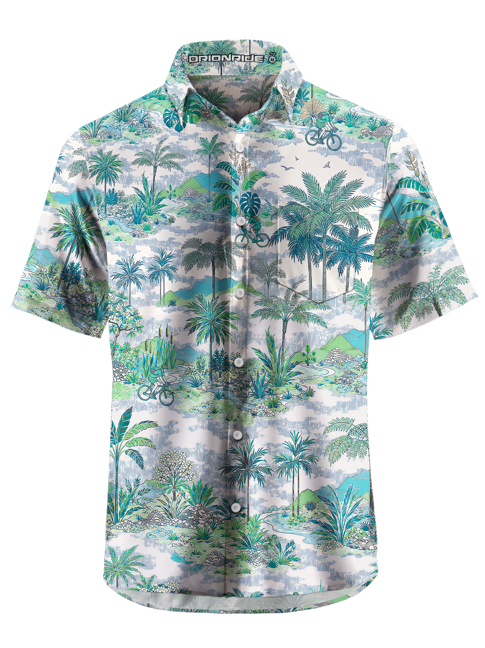 Orionride Floating Oasis Zipper Pockets Ultra Lightweight Short Sleeves Gravel Shirt