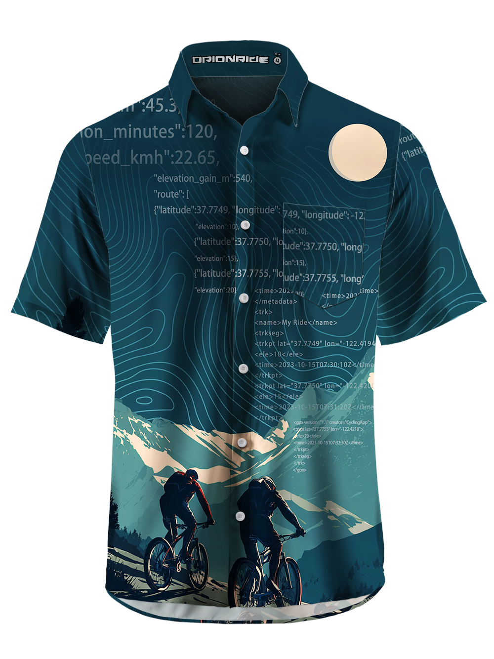 Orionride Travel Together Zipper Pockets Ultra Lightweight Short Sleeves Gravel Shirt