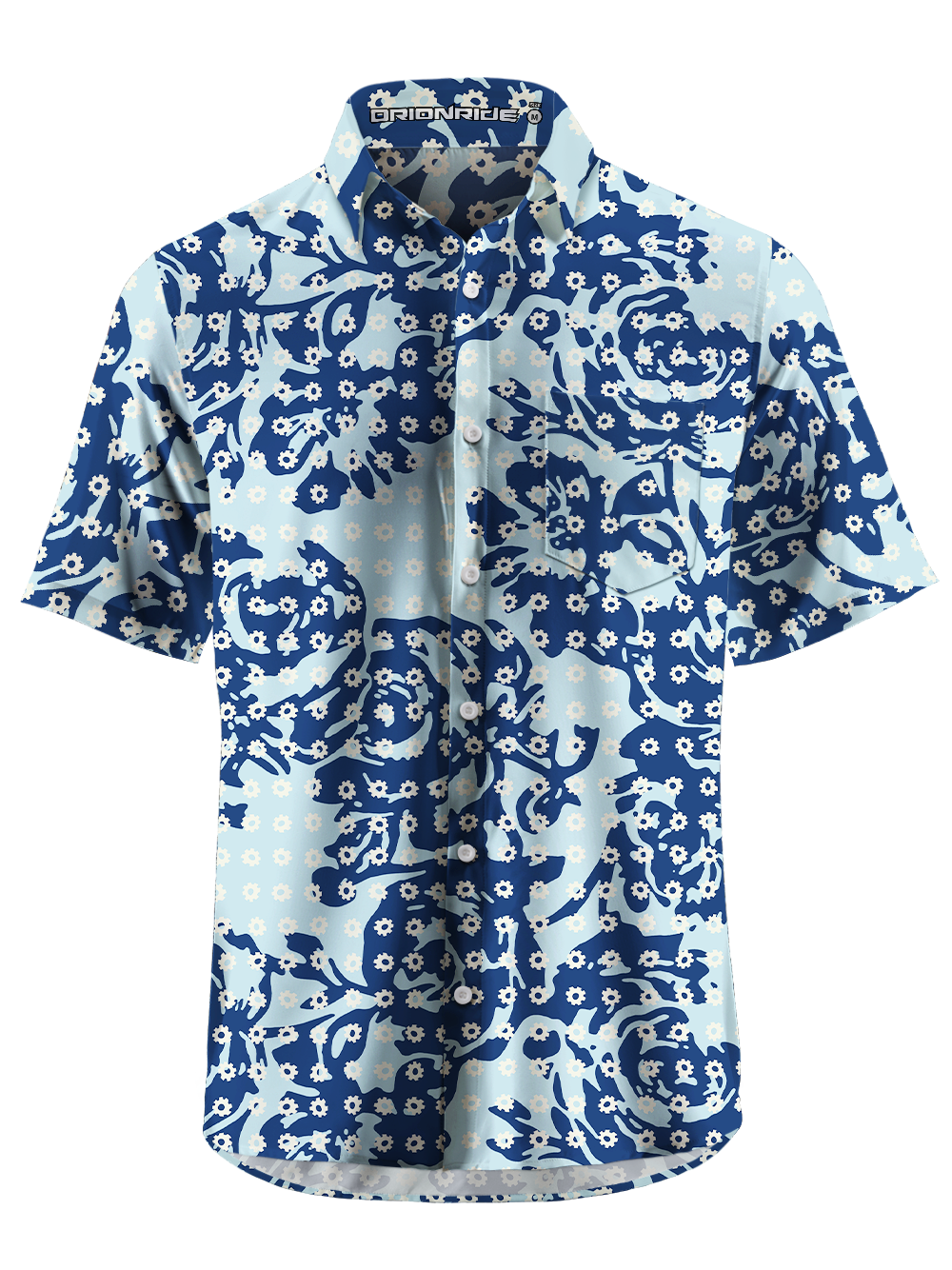 Orionride Rose Cog Rhythm Zipper Pockets Ultra Lightweight Short Sleeves Gravel Shirt